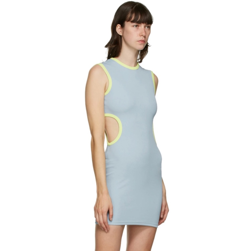 CHRISTOPHER ESBER SSENSE Exclusive Blue & Green Negative Space Dress size small